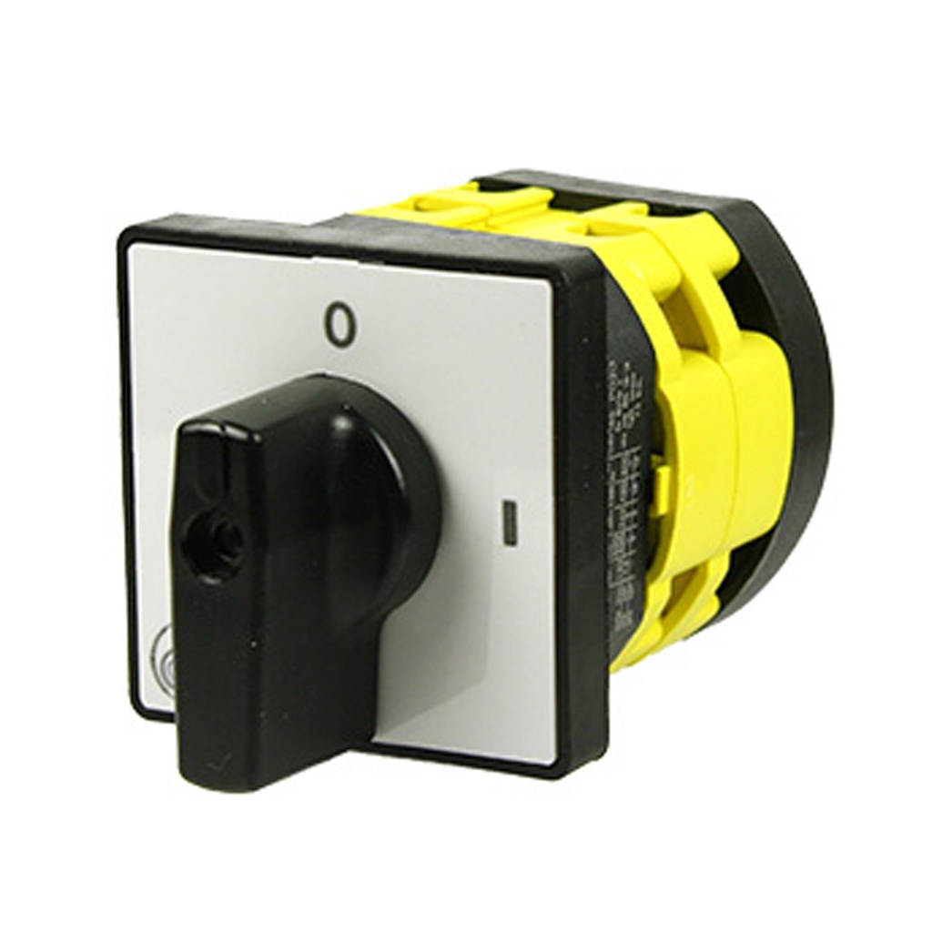 ASI A-101490G Rear Panel Mount Cam Switch | 3 Pole, 20A, 600V AC | ON/OFF Rotary Disconnect | Black Handle | UL508 Listed | Replacement for ABB 6A612