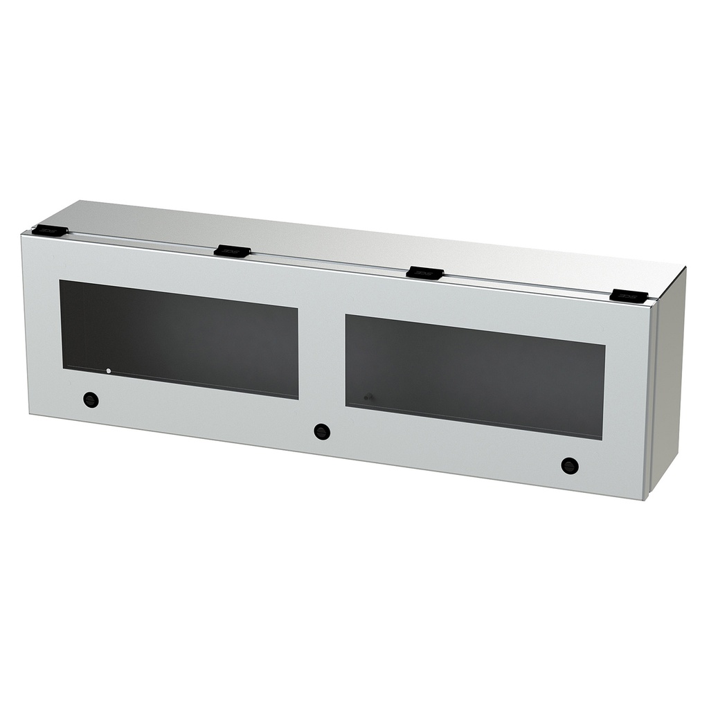 NEMA 4X Stainless Steel Trough Enclosure WIth Viewing Window, 9x30x6