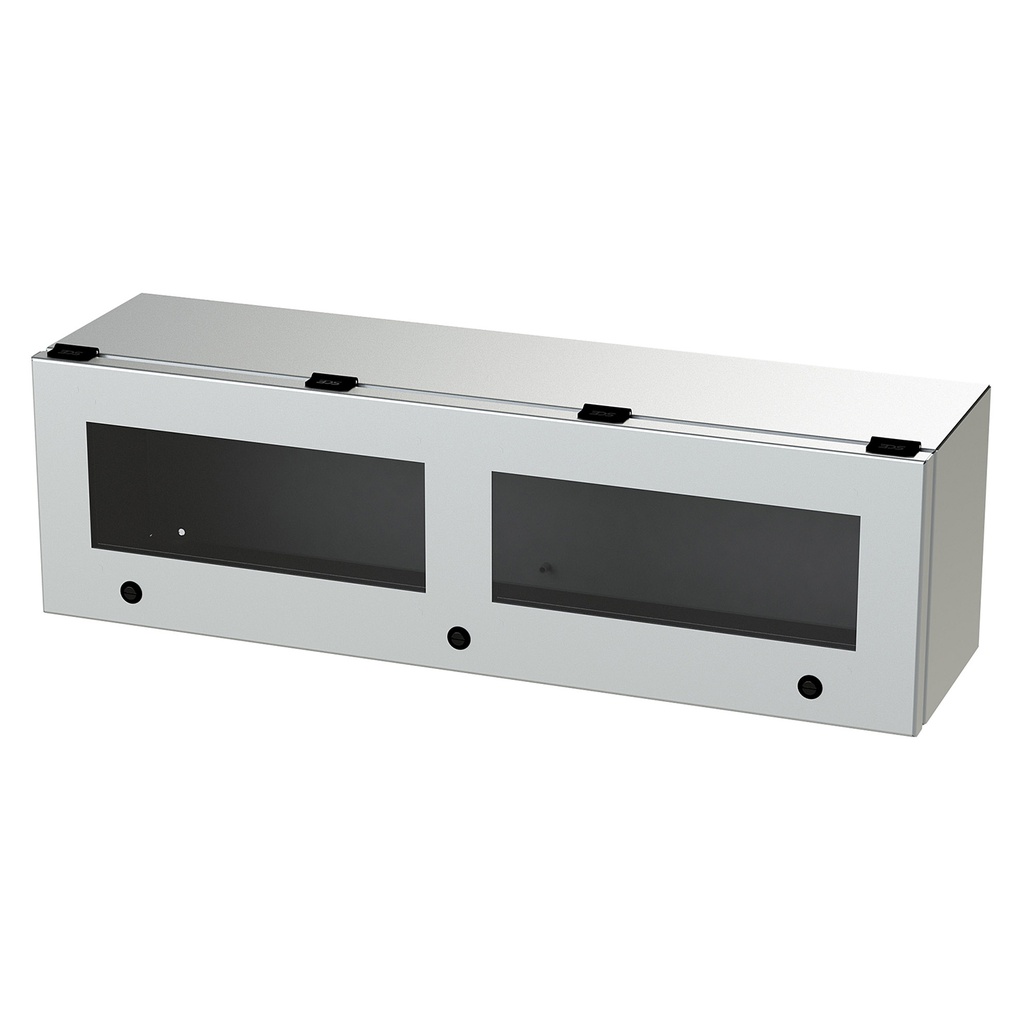 NEMA 4X Stainless Steel Trough Enclosure WIth Viewing Window, 9x30x8
