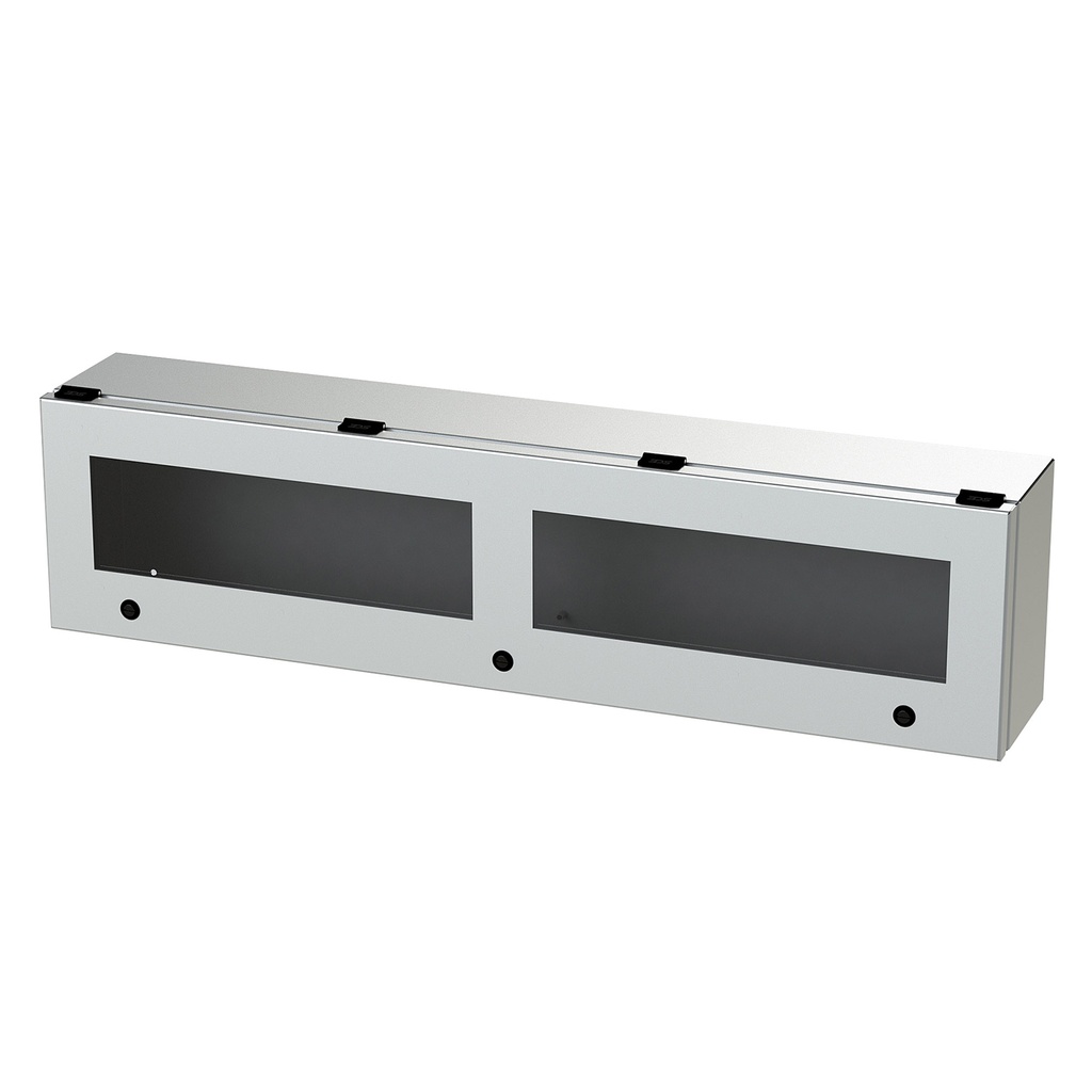 NEMA 4X Stainless Steel Trough Enclosure WIth Viewing Window, 9x36x6