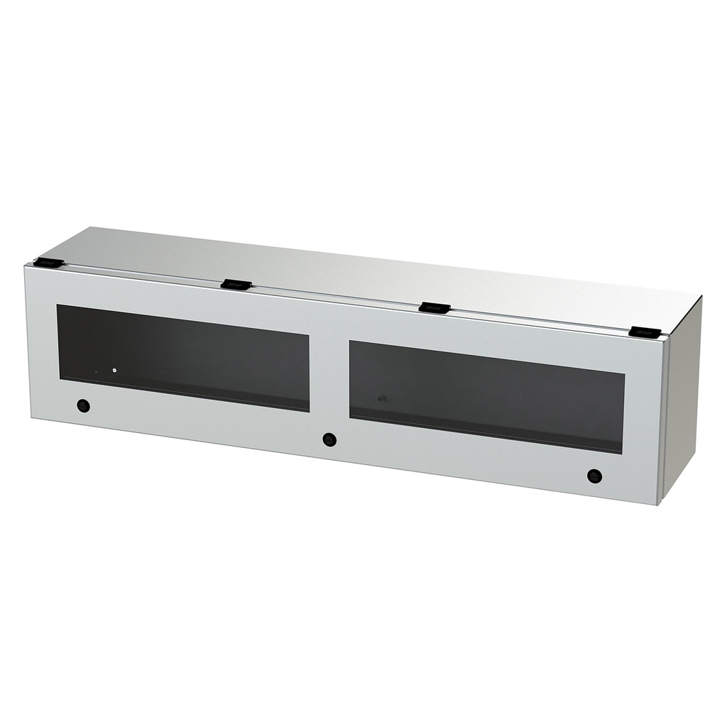 NEMA 4X Stainless Steel Trough Enclosure WIth Viewing Window, 9x36x8