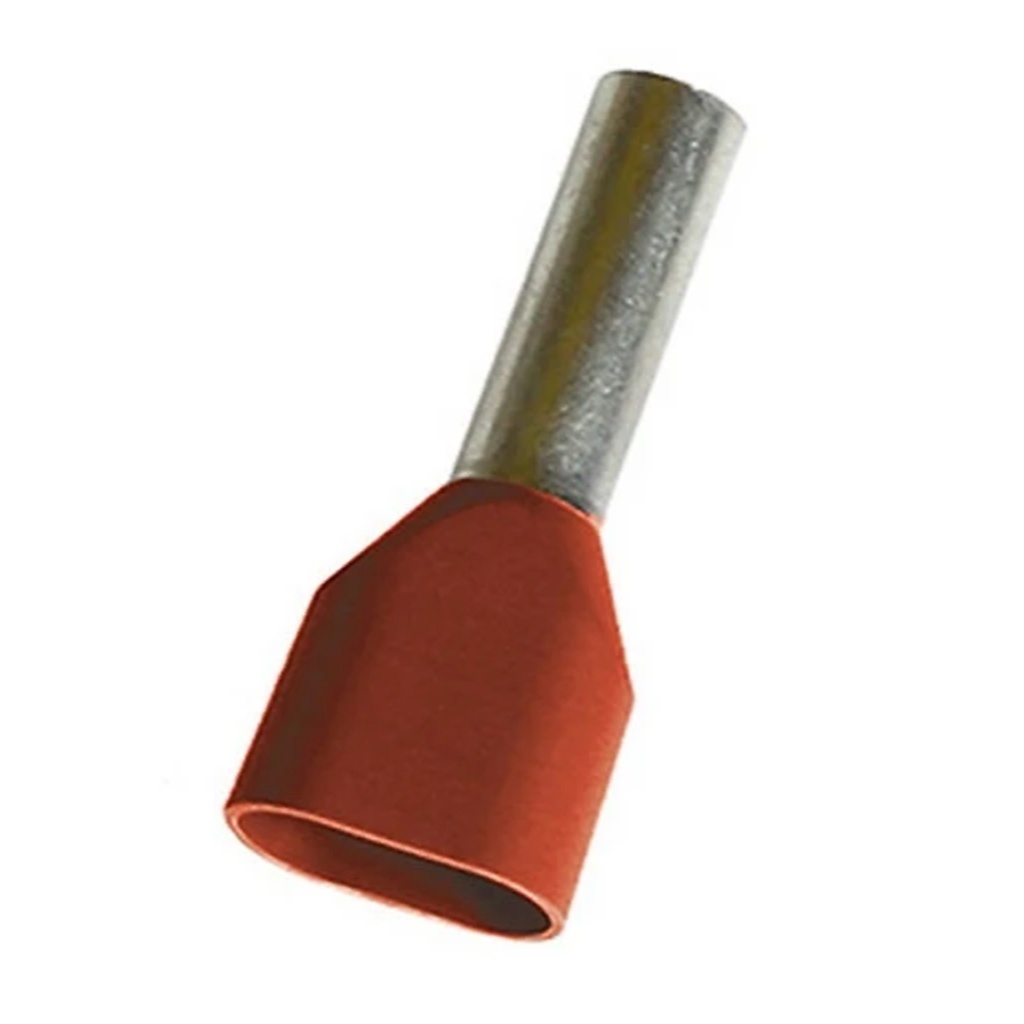 17 AWG Double Wire Entry Wire Ferrule, Red