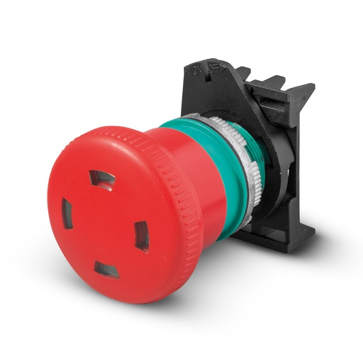 [PPFN1P4S] E-Stop Button: Push-to-Stop/Pull-to-Run with visual indicator, 40mm Red Button, 22mm Body, Contact Not Included
