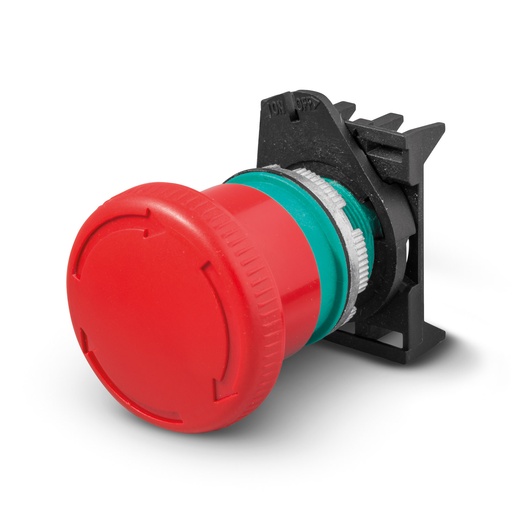 [PPFN1R4N] E-Stop Button: Twist-to-Release, 40mm Red Button, 22mm Body, Contact Not Included