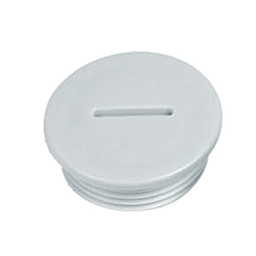 [3006750] Polystyrene PS Entry Plugs, Light Gray, M12x1.5 Thread, Mounting hole: 15mm