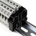 DIN Rail End Stops | Snap-Lock, Black DIN Rail End Anchor, Stainless Steel Clip, No Screws Required | ASIDU1B