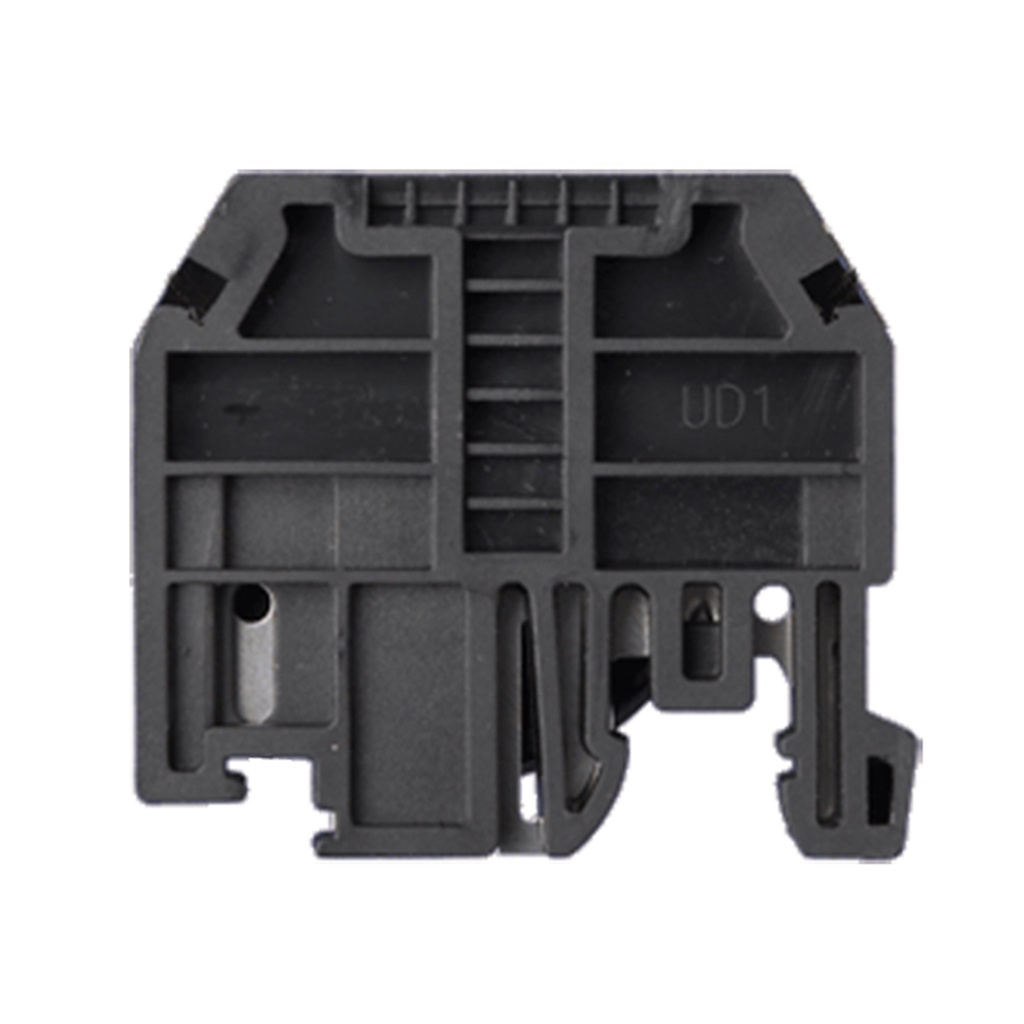 DIN Rail End Stops | Snap-Lock, Black DIN Rail End Anchor, Stainless Steel Clip, No Screws Required | ASIDU1B