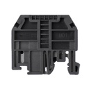 DIN Rail End Stops | Snap-Lock, Black DIN Rail End Anchor, Stainless Steel Clip, No Screws Required | ASIDU1B