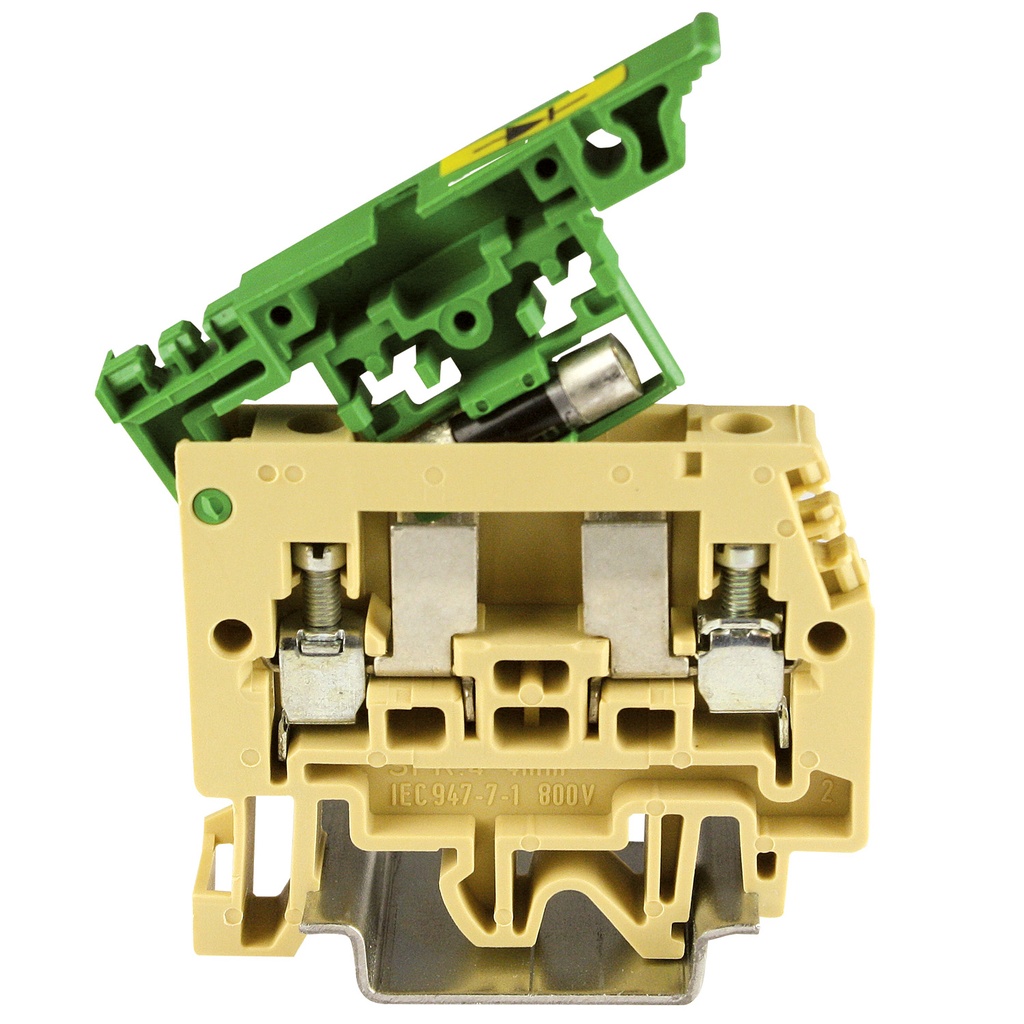 DIN Rail Terminal Block With Integrated Diode, Terminal Block With 1 Amp Diode, 2-Wire Screw Clamp, Levered 