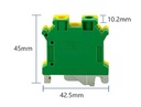 Ground Terminal Block | 24-6 AWG | DIN Rail Mount | Screw Terminal | 10.2mm Wide | UL Listed | ASIUSLKG10N