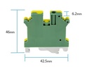 Ground Terminal Block | 30-14 AWG | DIN Rail Mount | Screw Terminal | 6.2mm Wide | UL Listed | ASIUSLKG5N
