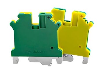 Ground Terminal Block | 30-14 AWG | DIN Rail Mount | Screw Terminal | 6.2mm Wide | UL Listed | ASIUSLKG5N