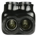 Insulated Multi Tap Connector, 2 Port, 14 AWG-2 AWG, 600V, Black Insulation, Single Side Wire Entry, UL Listed 486B