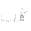 5.08mm, fixed Printed Circuit Board (PCB) terminal block, multi-position, vertical Screw Clamp wire entry, 20 position