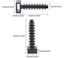 Black Cable Tie Masonry Screw Mounts | Knock-In Wall Plug Base for Up to 9mm Zip Ties | Ideal for Cable Management in Masonry, Brick, and Concrete