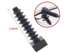 Black Cable Tie Masonry Screw Mounts | Knock-In Wall Plug Base for Up to 9mm Zip Ties | Ideal for Cable Management in Masonry, Brick, and Concrete