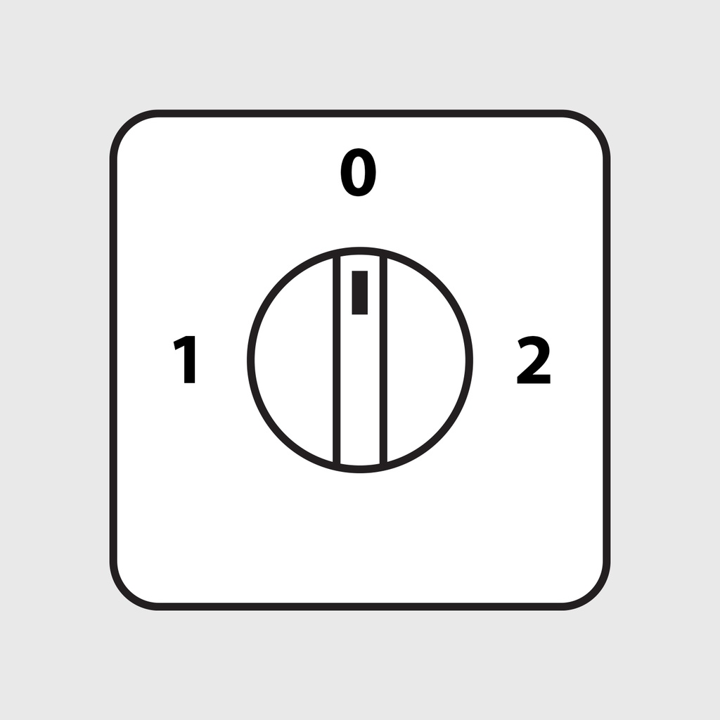 Red Extended Disconnect Switch Handle, 3 Position, Locking, Panel Mount