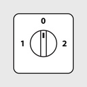 Red Extended Disconnect Switch Handle, 3 Position, Locking, Panel Mount