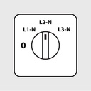 4 Position Voltmeter Switch Handle, Phase-Neutral, 0, 3 L to N