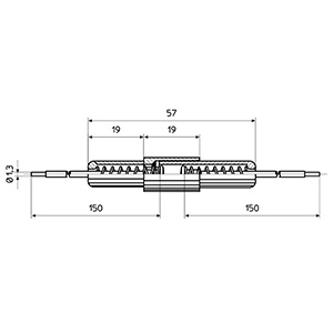 Inline Fuse Holders For 5x20 mm And 1 X 1/4 Inch Glass Fuses, With 150mm Pigtail Lead Wire, 6.3 Amp, 250 Volt, PTF-80A