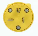 520PV-Y  20 Amp 125VAC  3-Wire Plug, Yellow (FRONT).webp