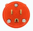 515PV-OR  15 Amp 125VAC  3-Wire Plug, Orange (FRONT).webp