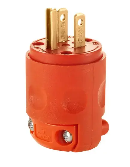 515PV-OR  15 Amp 125VAC  3-Wire Plug, Orange (SIDE).webp