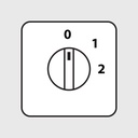 1 Pole 2 Step Rotary Cam Switch With Zero, 125A, 600V, Rear Panel Mount UL508, G1250032R