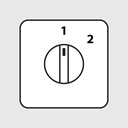 1 Pole 2 Step Rotary Cam Switch Without Zero, 63A, 600V, Rear Panel Mount UL508