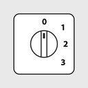 3 Pole 3 Step Rotary Cam Switch With Zero, 16A, 600V, Rear Panel Mount UL508