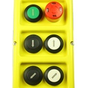 Double Row 6 Button Pendant Station, 4 Bidirectional, 1 Start, 1 Estop Button
