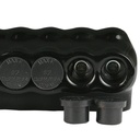 Insulated Multi Tap Connector, 4 Port, 6 - 3/0 AWG, 600V, Black Insulation, Single Side Wire Entry, UL Listed 486B