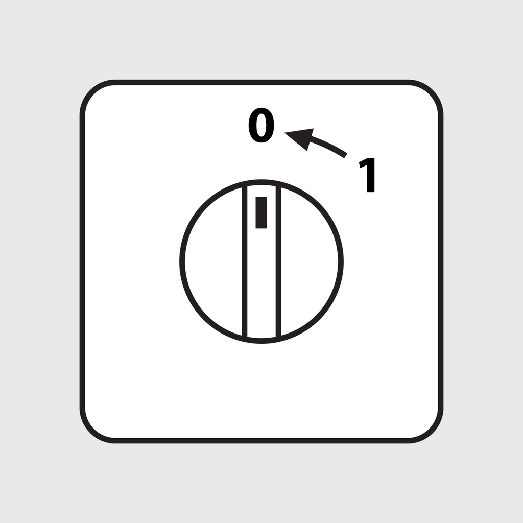 On-Off Cam Switch Handle, Red Yellow, Spring Return to Off