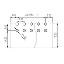 3.5 mm Pitch Printed Circuit Board (PCB) Terminal Block Horizontal Header with Latch, Reflow Applications&