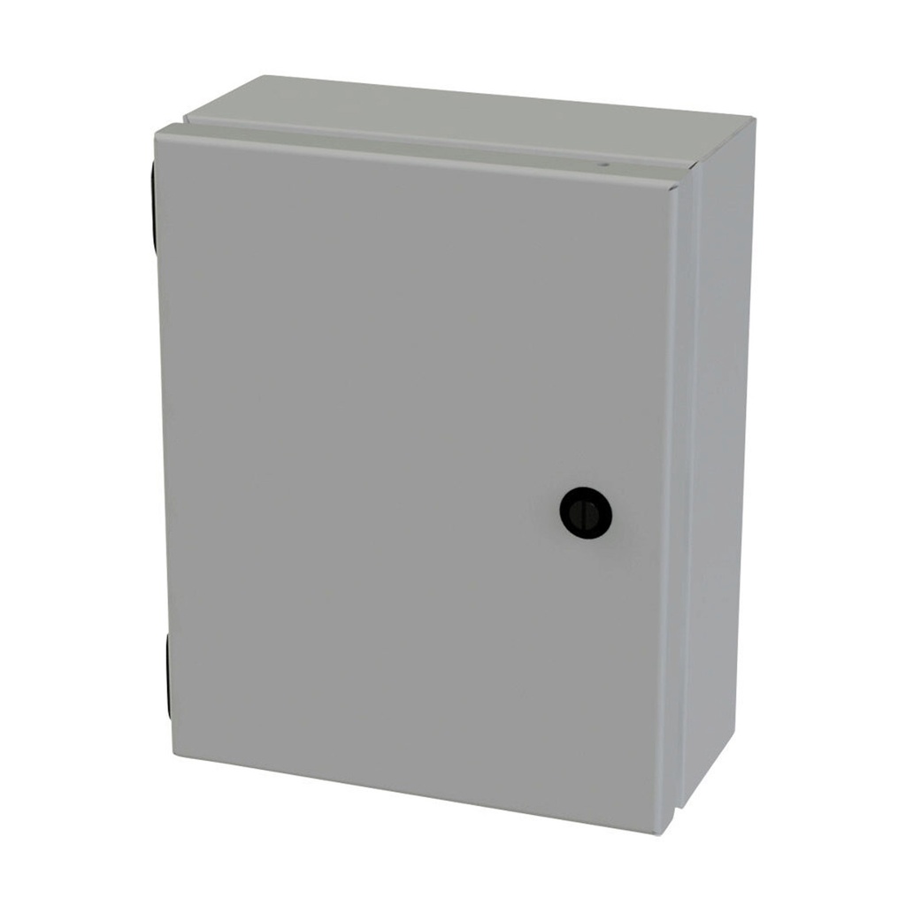 NEMA 3R, 4, 12 Junction Box, Wallmount, 10" H x 8" W x 4" D, Carbon Steel, Powder Coat gray