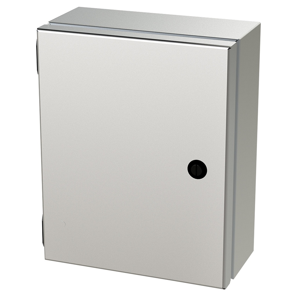 NEMA 4X Junction Box, Wallmount, 10" H x 8" W x 4" D, 304 Stainless Steel