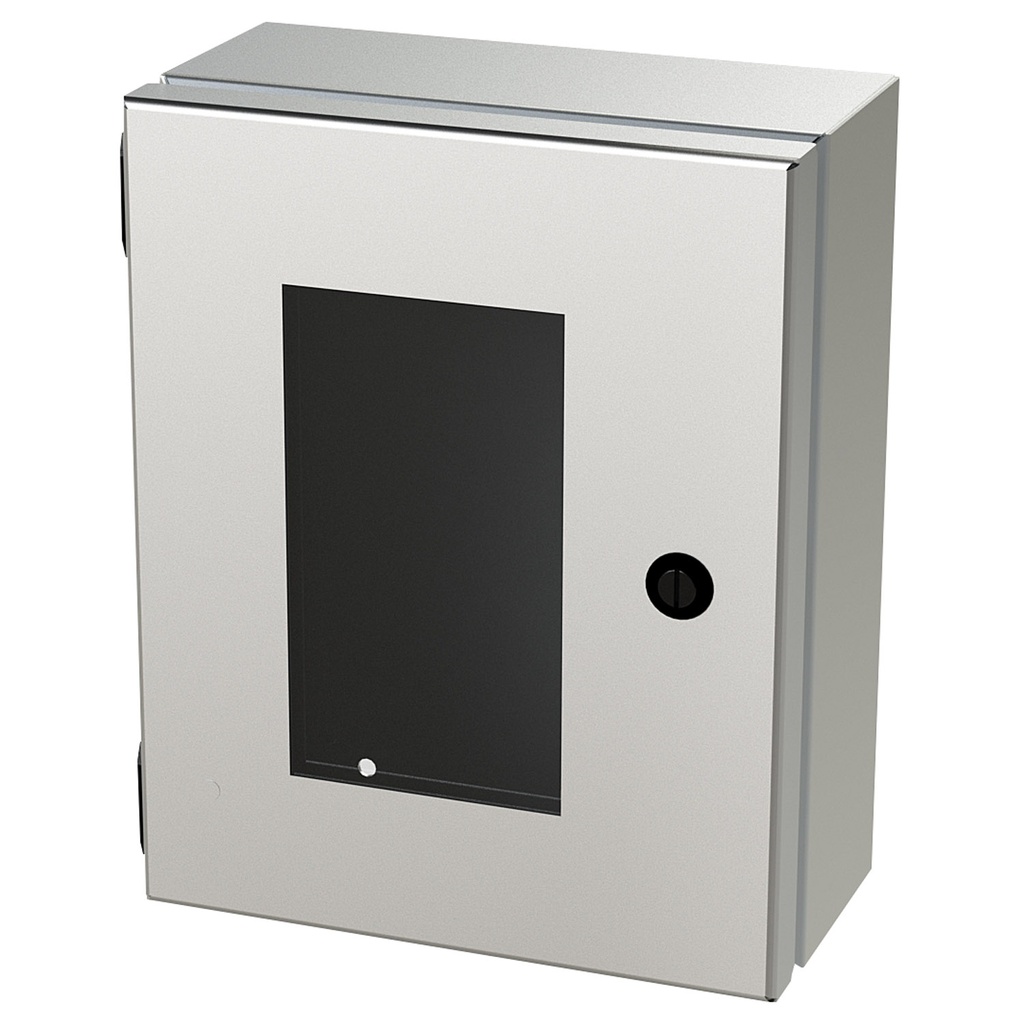 NEMA 4X Junction Box, Wallmount, 10" H x 4" W x 4" D, 304 Stainless Steel