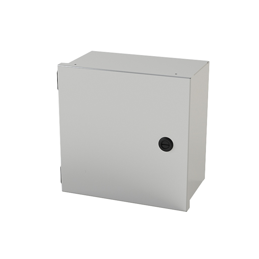 NEMA 1 Enclosure, Wallmount, 10" H x 10" W x 6" D, Carbon Steel, Powder Coat gray