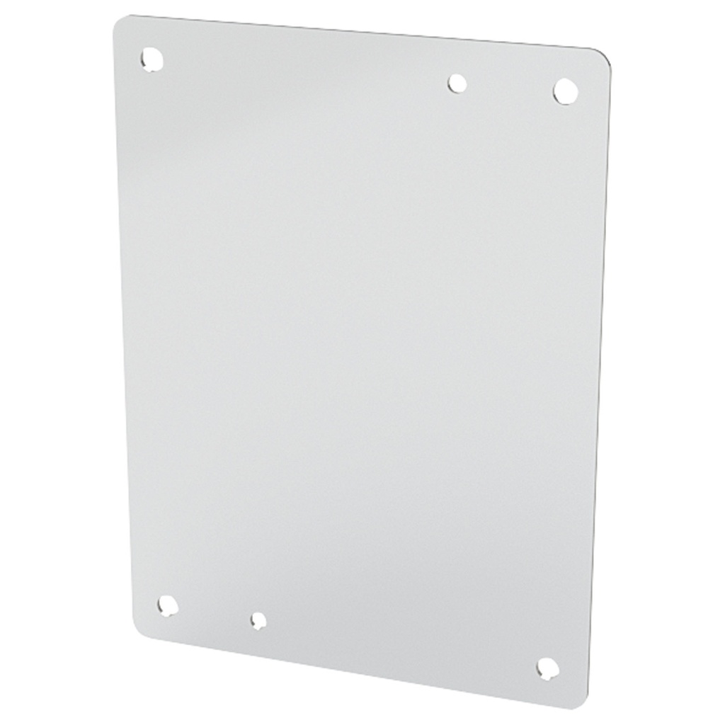 Enclosure Sub-Panel, 8" H x 6" W, Carbon Steel, Powder Coat White