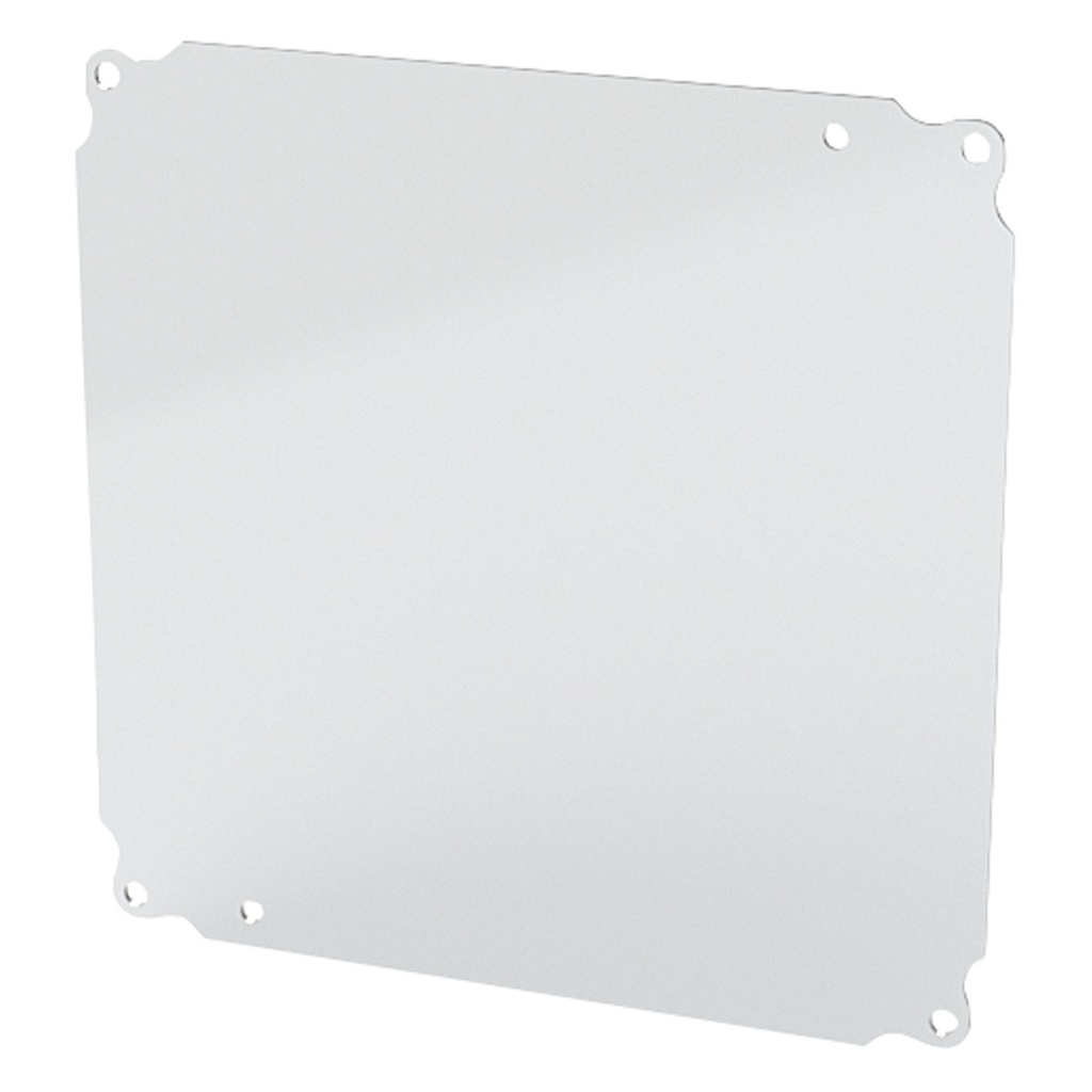 Enclosure Sub-Panel, 9" H x 9" W, Carbon Steel, Powder Coat White