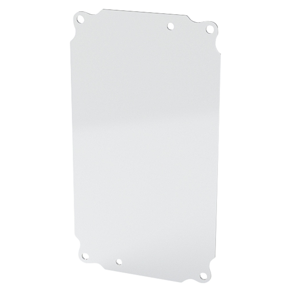Enclosure Sub-Panel, 9" H x 5" W, Carbon Steel, Powder Coat White