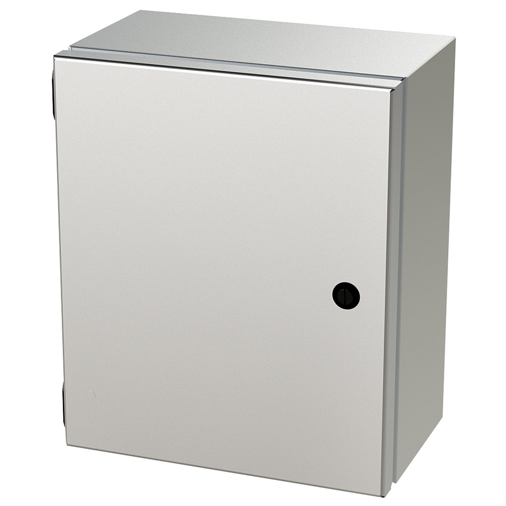 NEMA 4X Junction Box, Wallmount, 12" H x 10" W x 6" D, 304 Stainless Steel