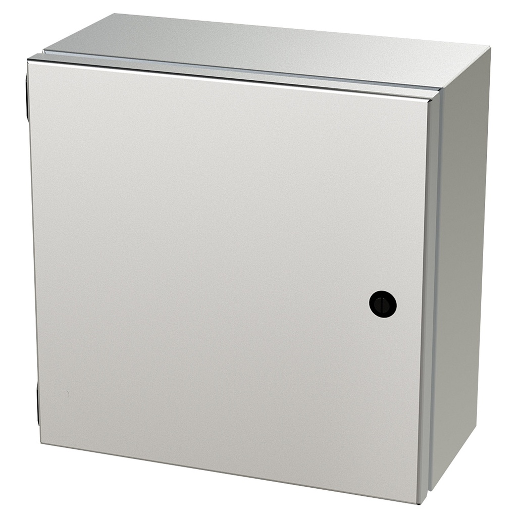 NEMA 4X Junction Box, Wallmount, 12" H x 12" W x 6" D, 304 Stainless Steel