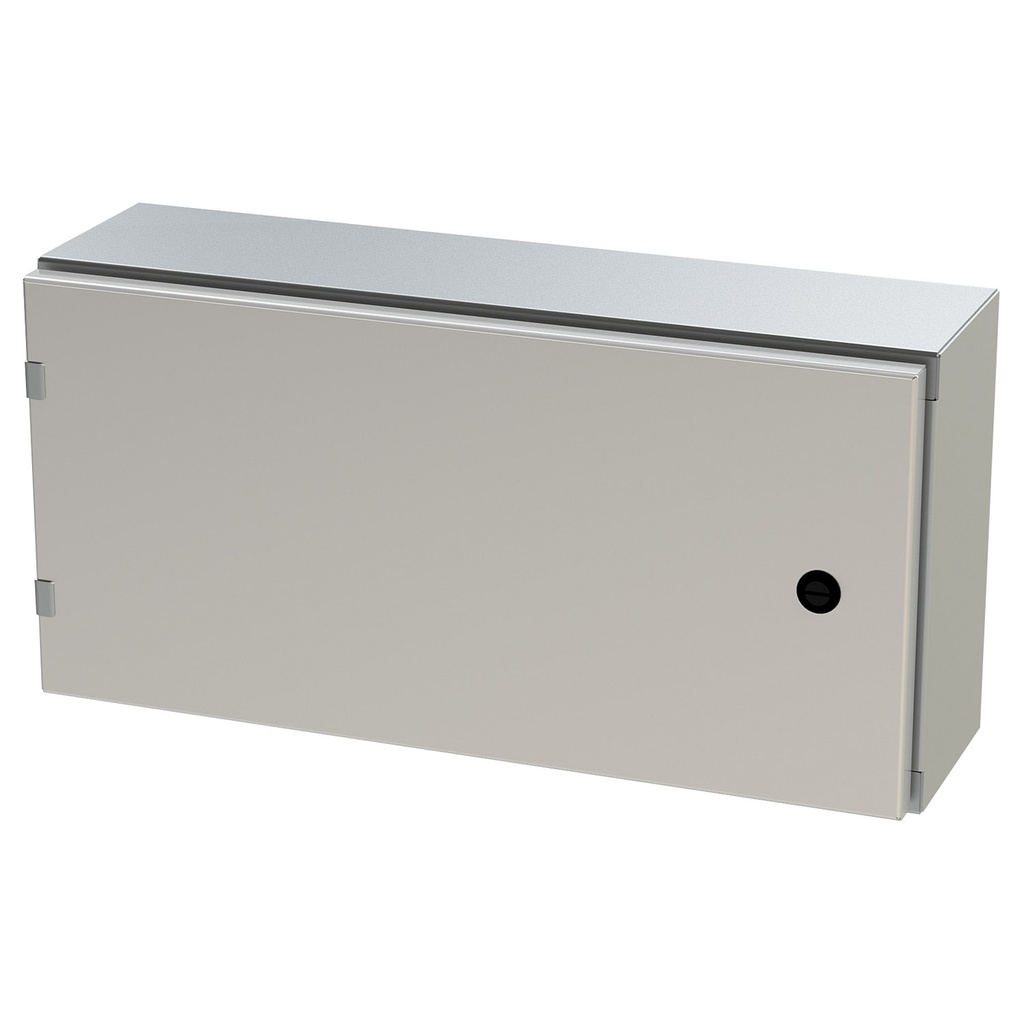 NEMA 4X Enclosure, Wallmount, 12" H x 24" W x 6" D, 304 Stainless Steel