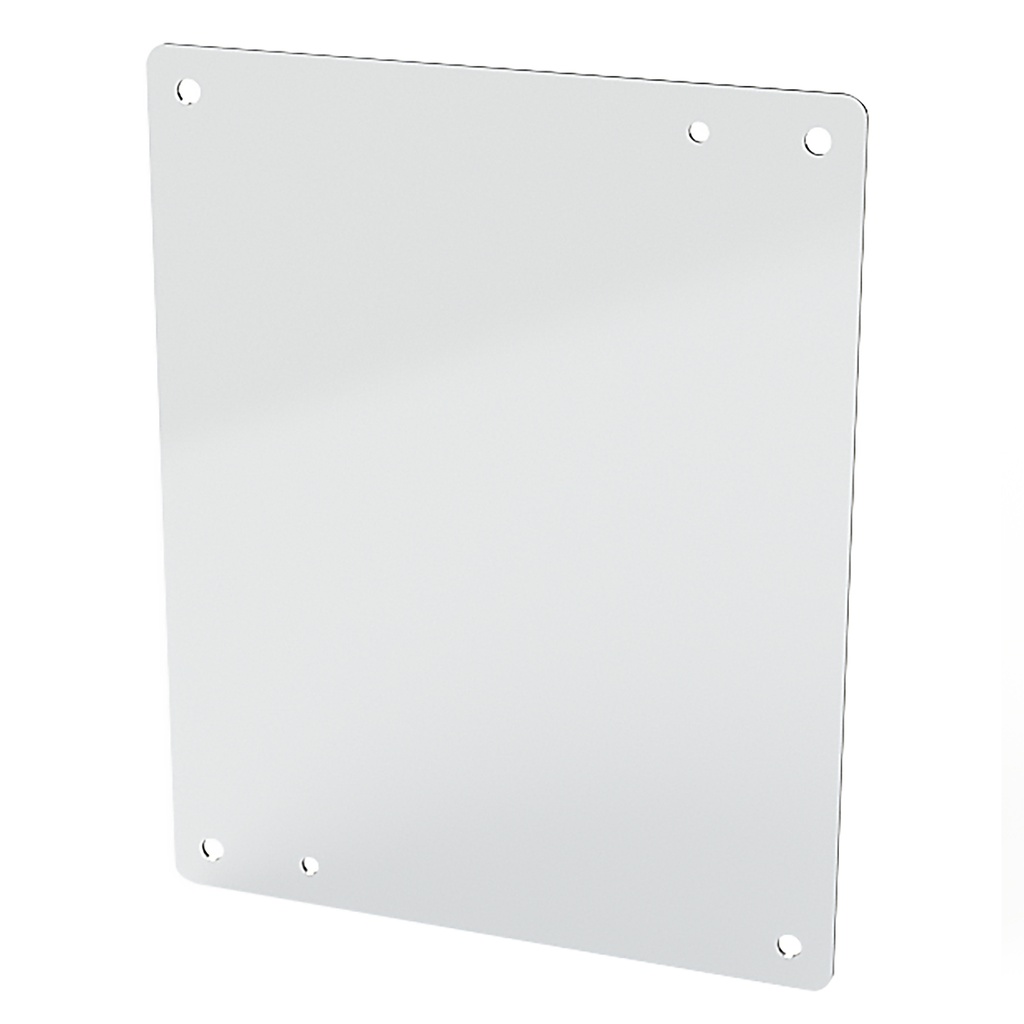Enclosure Sub-Panel, 12" H x 8" W, Carbon Steel, Powder Coat White