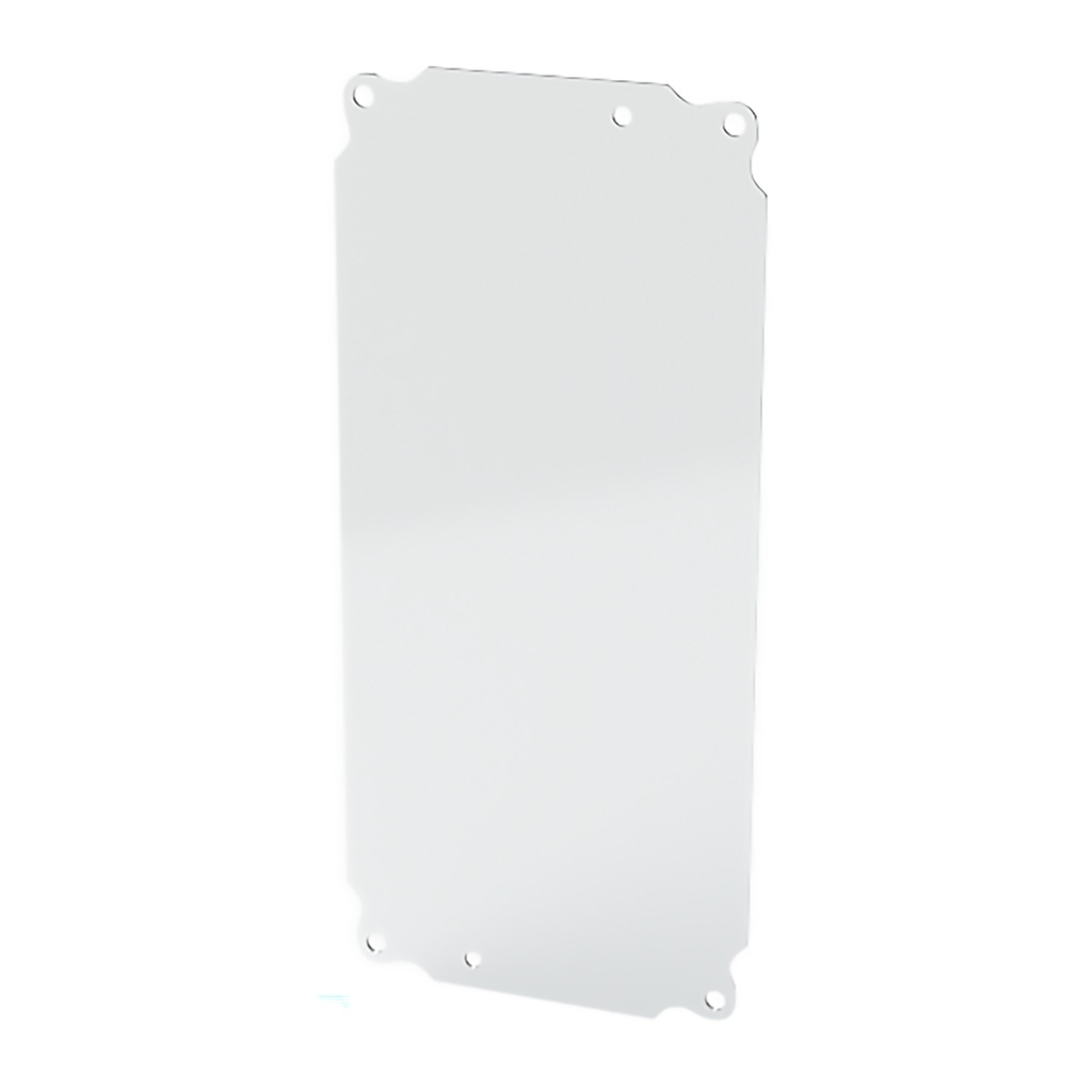 Enclosure Sub-Panel, 12" H x 5" W, Carbon Steel, Powder Coat White