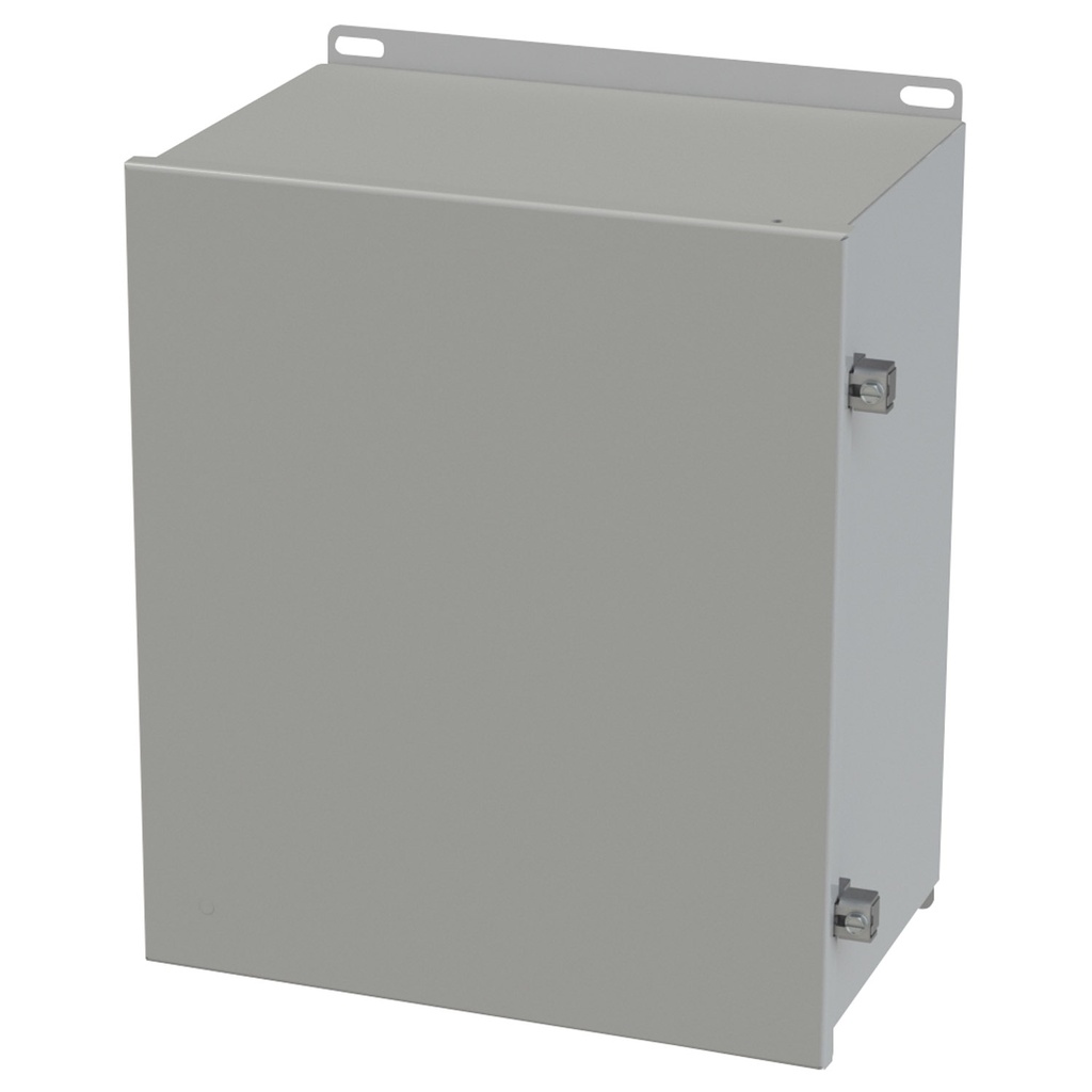 NEMA 3R, 4, 12 Enclosure, Wallmount, 14" H x 12" W x 8" D, Carbon Steel, Powder Coat gray