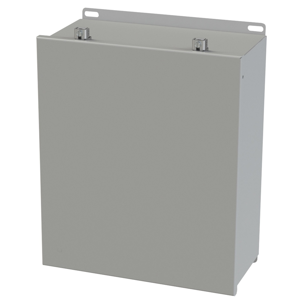 NEMA 3R, 4, 12 Enclosure, Wallmount, 14" H x 12" W x 6" D, Carbon Steel, Powder Coat gray