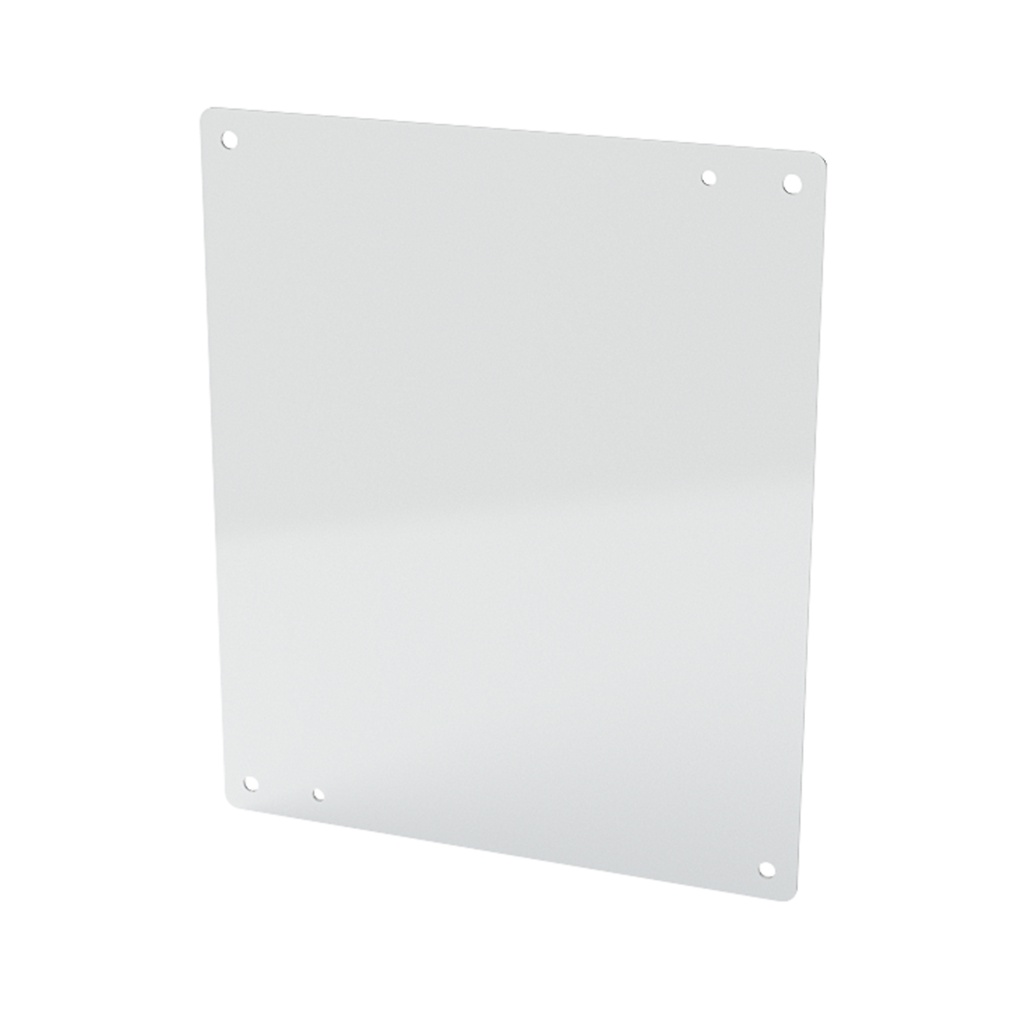Enclosure Sub-Panel, 14" H x 10" W, Carbon Steel, Powder Coat White