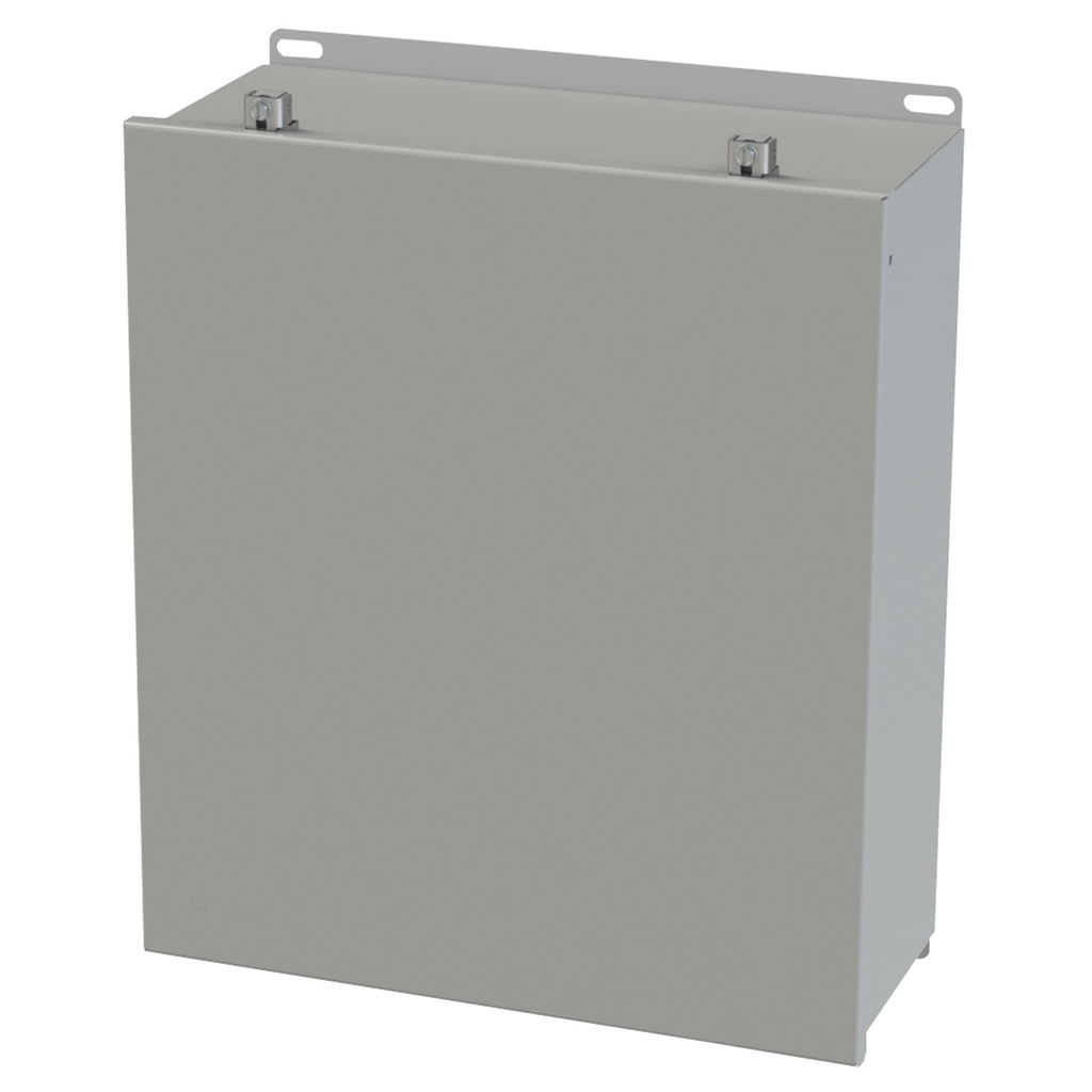 NEMA 3R, 4, 12 Enclosure, Wallmount, 16" H x 14" W x 6" D, Carbon Steel, Powder Coat gray